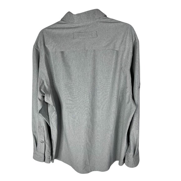 DULUTH Men's Light Gray Lightweight Button Down Shirt Large - Picture 5 of 5